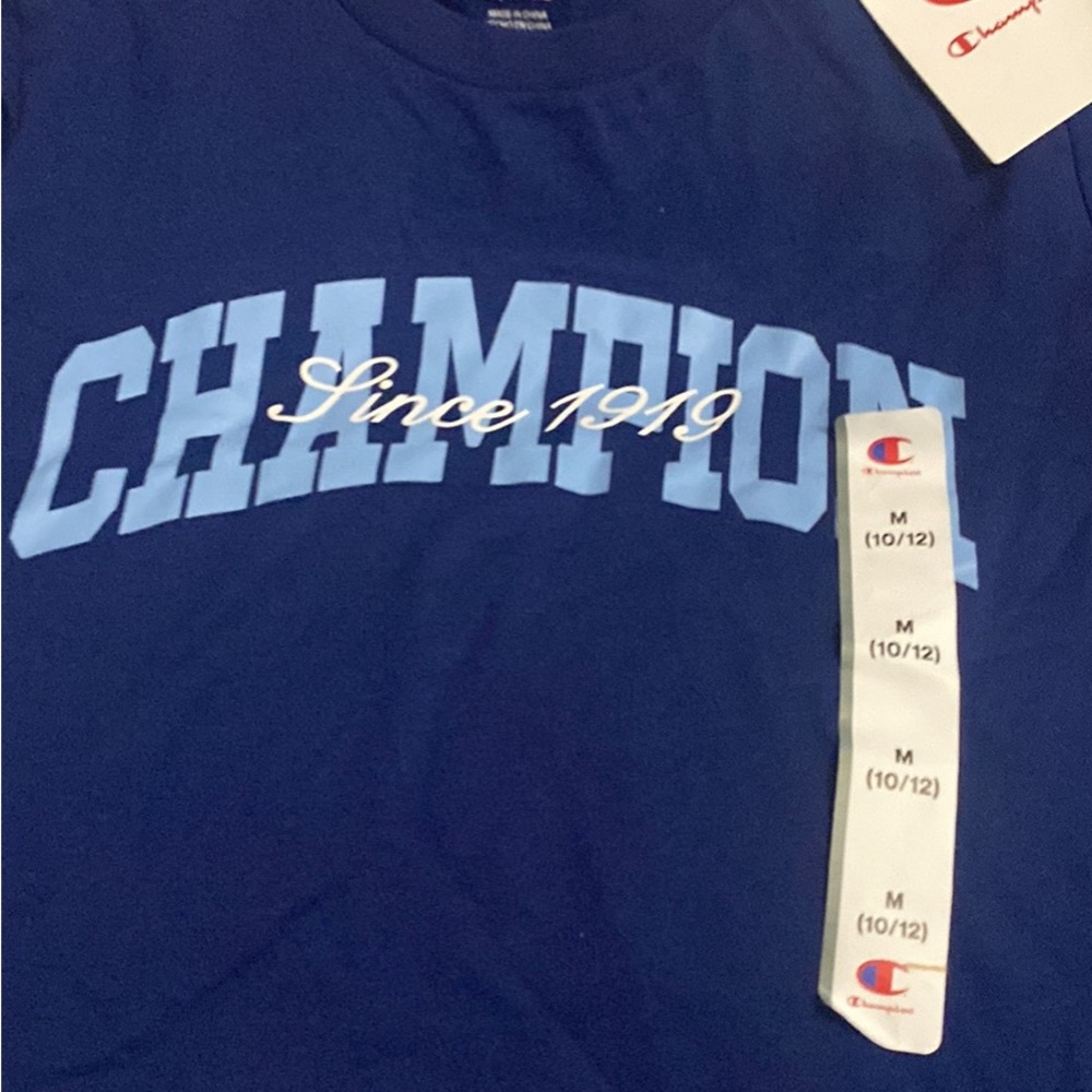 Champion Kids Navy Blue Tank Top with Light Blue and White 'Since 1919' Graphic